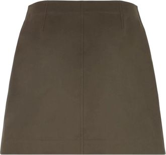 Burberry High-Waisted A-Line Rok - Dames - Korte rokken - Groen - 2XS - Rokken