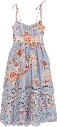 Zimmermann Abito midi Awaken Picnic a fiori - Blu