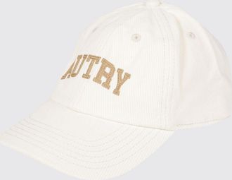 Autry Berretto beanie in lana a coste con risvolto e logo a contrasto