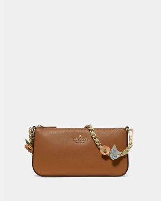 Kate Spade New York Womens Gemini Pochette - Brown Leather - One Size