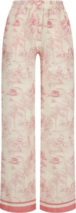 Nicowa Broeken, Dames, Roze, XL, Katoen, Zomerbroek Jaliko