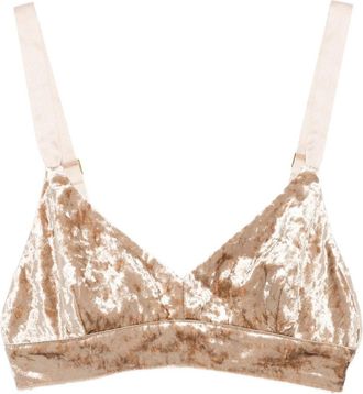 Forte_Forte Iridescent Stretch Velvet Bralette