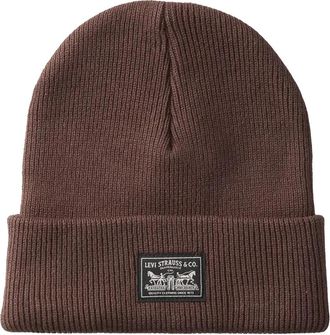 Levi's Backpatch Beanie - unisex - Hoeden - Bruin - ONE Size - Wol - Accessoires