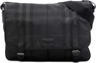Burberry Vintage, unisex, Grijs, ONE Size, Nylon, Pre-owned Messenger Bag