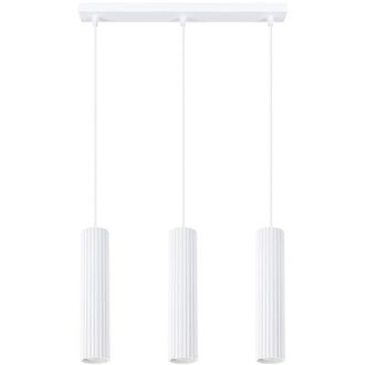 Wonderlamp L&aacute;mpara Colgante Moto Blanco, 3 Luces