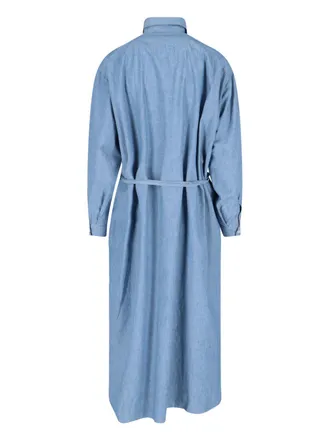 Finamore Womens Dresses Blue Cotton