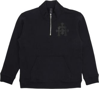 Chrome Hearts Felpa Cemetery Cross con zip - Nero