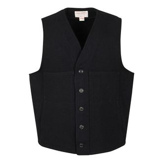 Filson Gilet in Lana - - Suits - Uomo - Blu - L