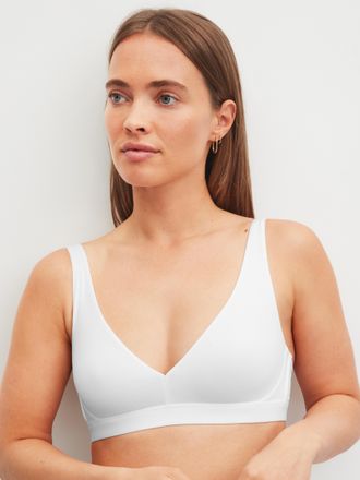 CALIDA Soft-BH CALIDA Sleek Skin, Damen, Gr. 75, Cup A, wei&szlig;, Obermaterial: 75% Polyamid, 25% Elasthan, BHs Soft-BH, mit leichten, vorgeformten Cups, in Sing