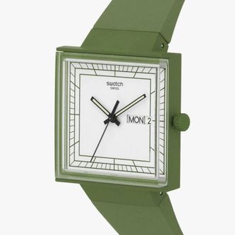 Swatch What IfGreen? Quartz White Dial Unisex Watch SO34G700