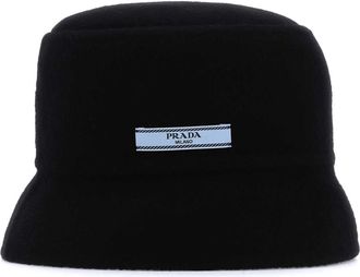 Prada Womens Beauty Cashmere Bucket Hat Black