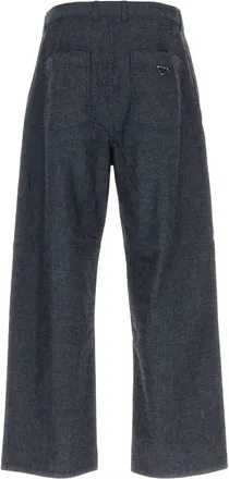 Prada Mens Pantaloni Bleu Trousers