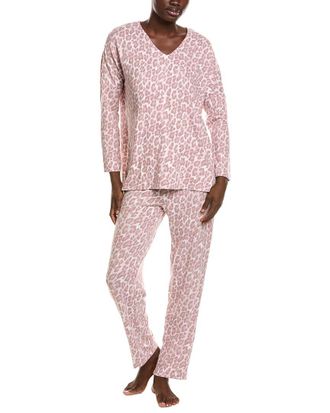 Natori 2pc Wild Instinct Printed Brushed Pajama Set