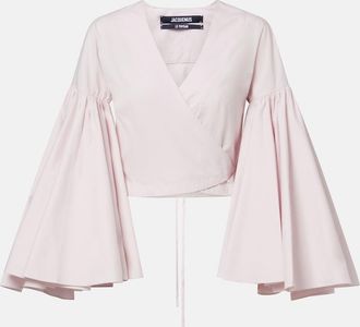 Jacquemus Paysan cotton poplin wrap top