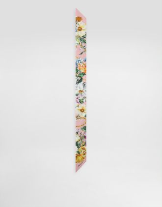 Dolce & Gabbana Floral-print Twill Headscarf (6x100) - Woman Scarves And Silks Print Onesize