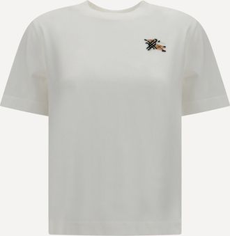 Burberry T-shirt in cotone Knight Check Woman M