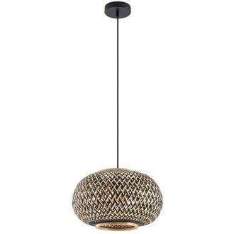 Lindby L&aacute;mpara Colgante nerys En Marr&oacute;n De Madera - Lindby
