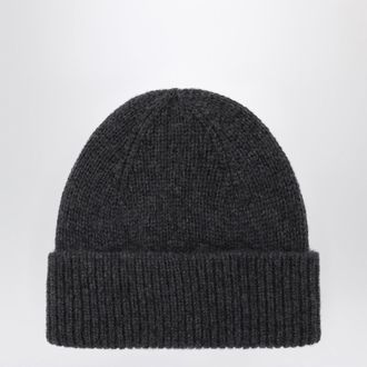 Roberto Collina Cashmere Beanie In Anthracite Grey