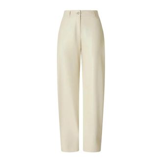Pinko Pantalones tipo globo de efecto piel de tacto suave - Trousers - Mujer - Beige - M