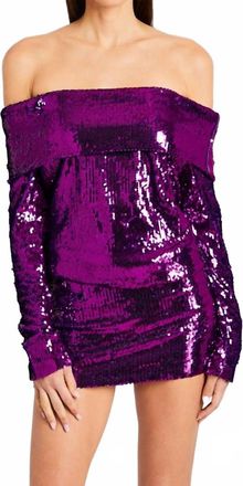 Retrof&ecirc;te Wyn Sequin Mini Dress In Amethyst