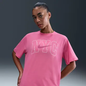 Nike Womens Nike Sportswear Essential Graphic T-Shirt in Pink | IB8925-684