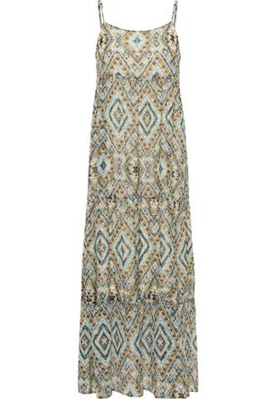 Izia Maxi-jurk met spaghettibandjes Dames Blauw Goud