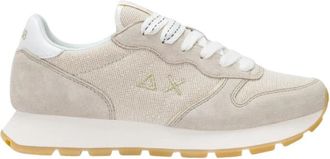 Sun 68 Ally Glitter Textile - Dames - Sneakers - Beige - 36 EU - Leer - Schoenen
