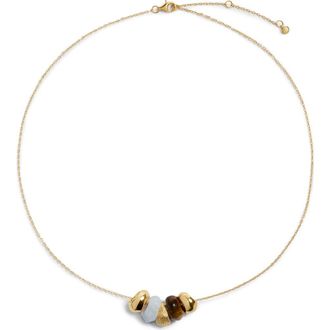 Monica Vinader Antica Multistone Chain Necklace in 18K Gold Vermeil at Nordstrom