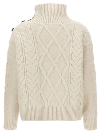 Yves Salomon Braided Cable-Knit Sweater