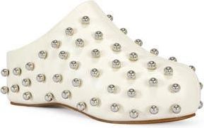 Azalea Wang Darwin Stud Platform Clog in White at Nordstrom Rack, Size 6