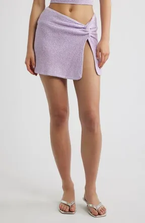 Kulani Kinis Mini Twist Sarong Skirt in Lilac Glimmer at Nordstrom, Size X-Small