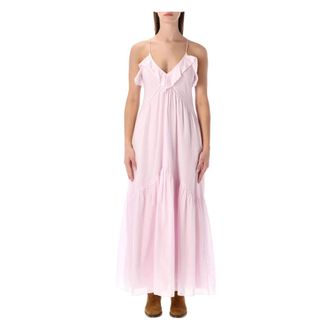 Isabel Marant Kleedjes, Dames, Roze, S, Katoen, Vasma Dress