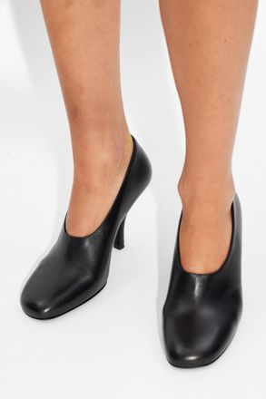 Toteme Leather Heeled Shoes, Womens, Black