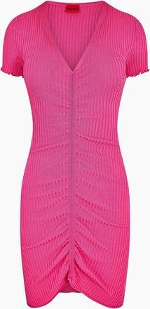 HUGO BOSS Womens Womens 10270354 01 Mini Dress - Pink - Size: 14