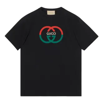 Gucci Cotton Jersey Printed T-Shirt Black 771758-XJF68-1152
