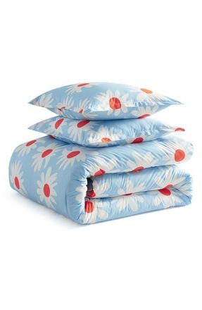 Marimekko Rakastaa Ei Rakasta Cotton Duvet & Shams Set in Light Blue at Nordstrom, Size Full