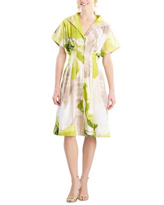 Natori Orchid Poplin Pleat Shirtdress