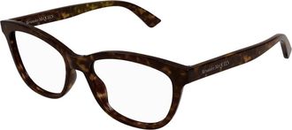 Alexander McQueen Modebril Am 0461O Zwart - Dames - Brillen - Bruin - 53 MM - Accessoires