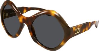 Valentino VLogo Zonnebril - Dames - Accessoires - Bruin - Maat: 61 MM Nylon