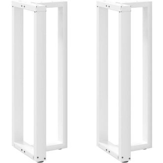 vidaXL Patas Para Mesa De Bar En Forma De T (2 Unidades), Color Blanco, 40 X 35 X (110-111) Cm, Acero Vidaxl
