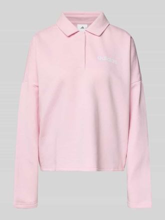 adidas Sweatshirt mit Label-Print in Hellrosa, Gr&ouml;&szlig;e XL