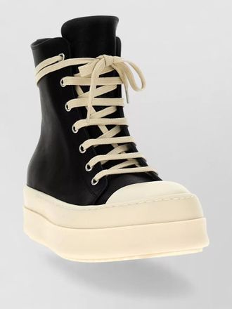 Rick Owens mega bumper high top contrast sole sneakers