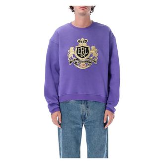 ERL Crest Crewneck - Sweatshirts & Hoodies - Hombre - P&uacute;rpura - M
