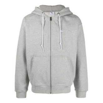 Nike Solo Swoosh Full-Zip Hoodie Grey Heather & White DR0403-063