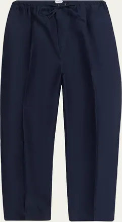 Bottega Veneta Mens Washed Cotton and Silk Relaxed Drawstring Pants