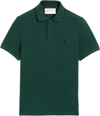 Ami De Coeur Polo Shirt - male - Ami Paris - Polo Shirts - Green - 2XL - Tops