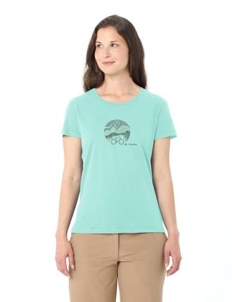 Vaude Funktionsshirt VAUDE WOMENS CYCLIST T-SHIRT V, Damen, Gr. 34, sage, Obermaterial: 70% Baumwolle, 30% Lyocell, Basic, Rundhals, Shirts Funktionsshirt, 