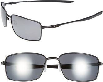 Oakley 60mm Polarized Sunglasses in Matte Black at Nordstrom