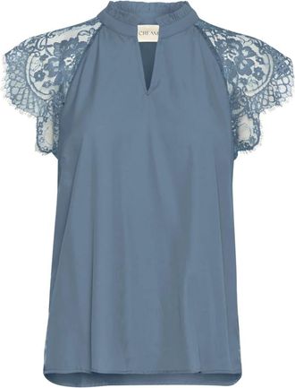 Cream Blouses - Dames - Blouses - Blauw - M - Overhemden