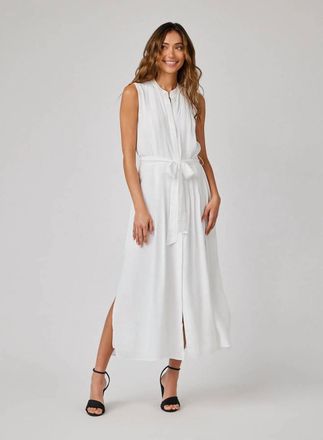 Bella Dahl Pintuck Maxi Dress In White